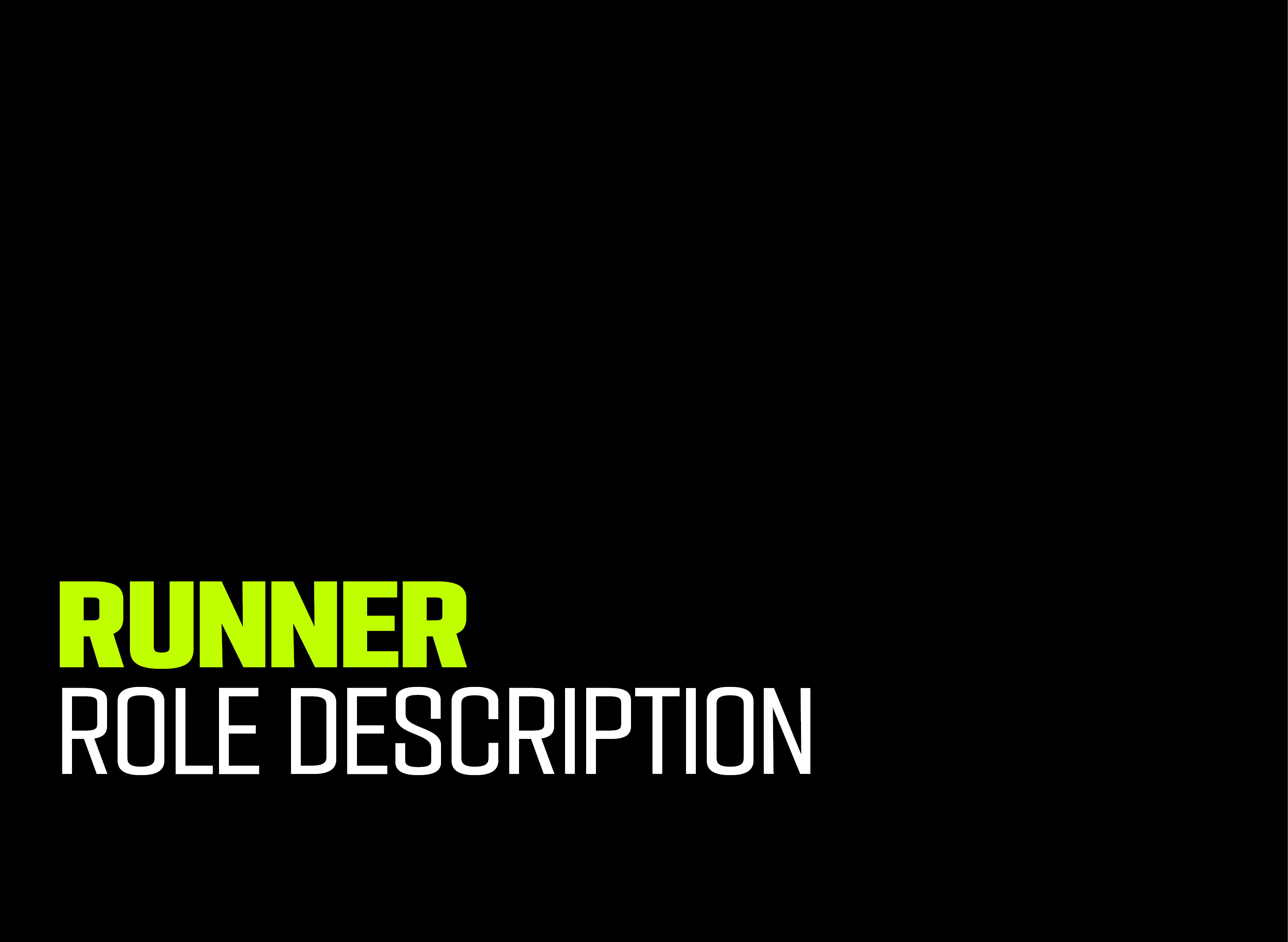 Runner Role Description Play AFL